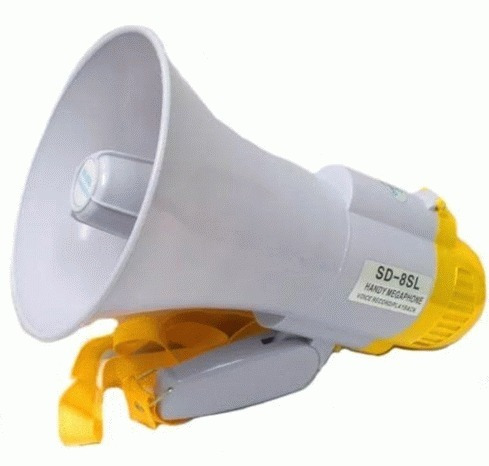 Imagen 4 de 7 de Megafono Con Bateria Con Amplificador Y Sirena Sd-8sl