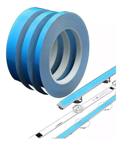 Cinta Térmica Doble Faz Bluetape 10mm X  50m