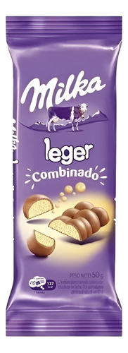 Chocolate Milka Leger Aireado Combinado X50gr - X6 Unid.
