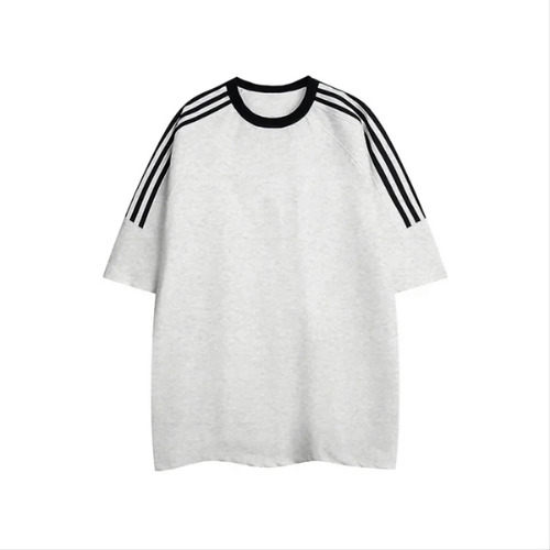 Camiseta Casual Retro De Algodón Con Tres Barras, Unisex, Pa