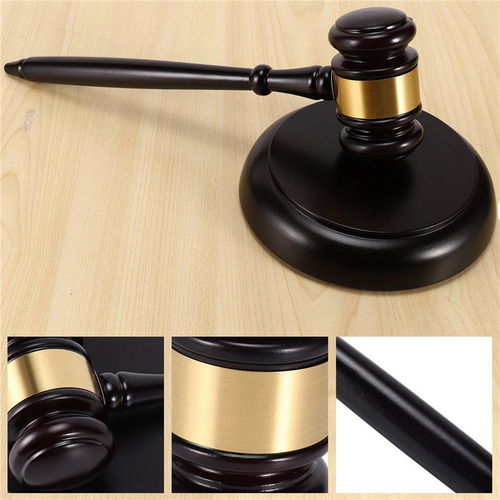 Martillo De Madera Para Subasta Con Mazo De Juez Con Bloque