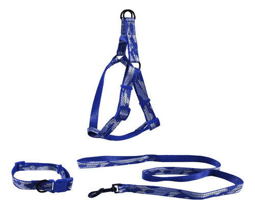 Arnés Para Perros Con Correa, Collar, Seguro Y Grillete