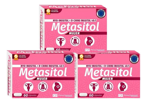 Metasitol Mujer 60 Capsulas Sabor Neutro Pack X3