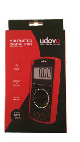 Imagen 4 de 7 de Multimetro Tester Digital Ac Dc Data Hold Display Led R