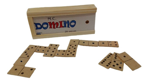 Domino Clasico Caja De Madera Juegos De Mesa Por Mayor Kaos 