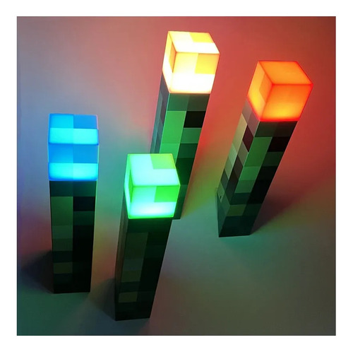 Lámpara De Antorcha Decorativo Juguete Recargable 4 Colores
