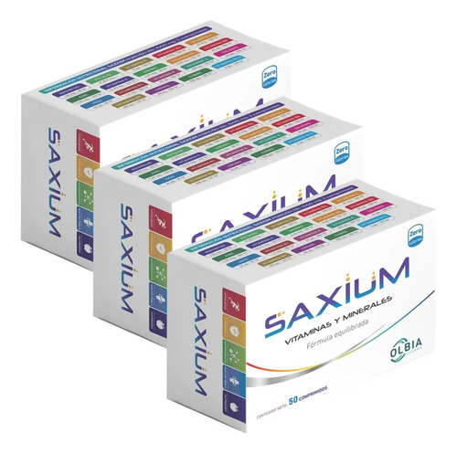 Pack 3 Saxium Multivitamínico Multimineral Fórmula Completa