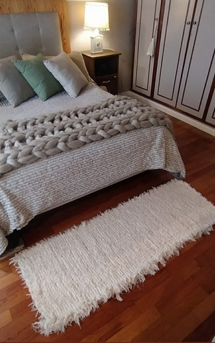 Imagen 5 de 6 de Alfombra De Algodón Tejida En Telar 1 Metro X 70 Cm