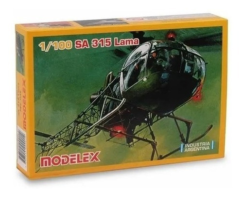 Helicoptero Sa 315 Lama 1/100 Modelex Ind. Arg. Supertoys