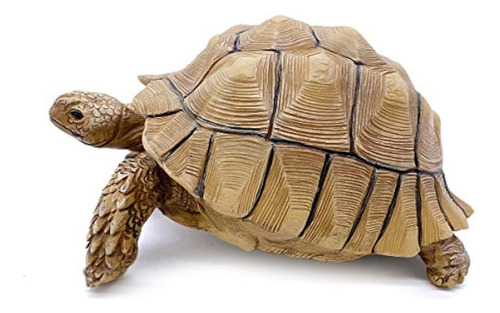 Ppclion Estatua De Tortuga Sulcata Colección De Figuras Deco