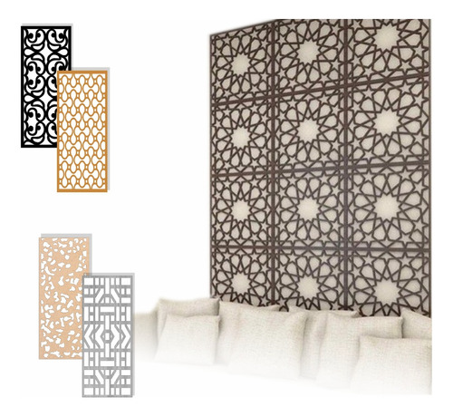 Moderno Panel Decorativo Celosia  Mdf Decoracion 28x1.80