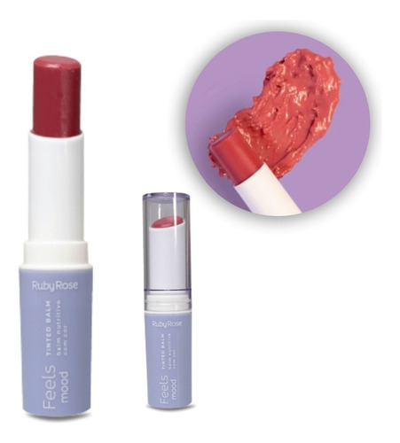 Tinted Balm Nutritivo Ruby Rose Feels Mood Hidratante Labial Cor T20