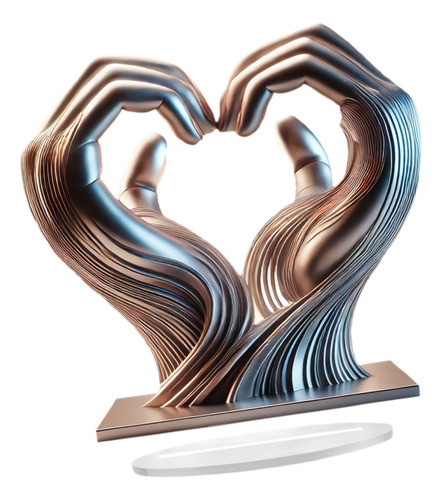 Decoración Acrílica De Manos En Forma De Corazón,