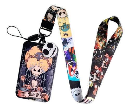 Porta Carnet Y Lanyard Jack The Nightmare Anime Gafete