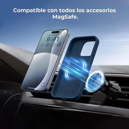Funda Para Iphone Magsafe + Mica Pantalla + Mica Cámara Kit Azul Marino Iphone 14 Plus