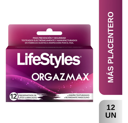 Preservativos Orgazmax 12 Unidades - Lifestyles