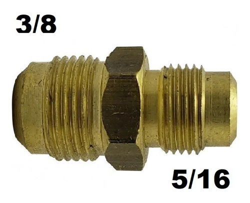 Conexão Niple De Redução 3/8 Para 5/16 Rosca Sae