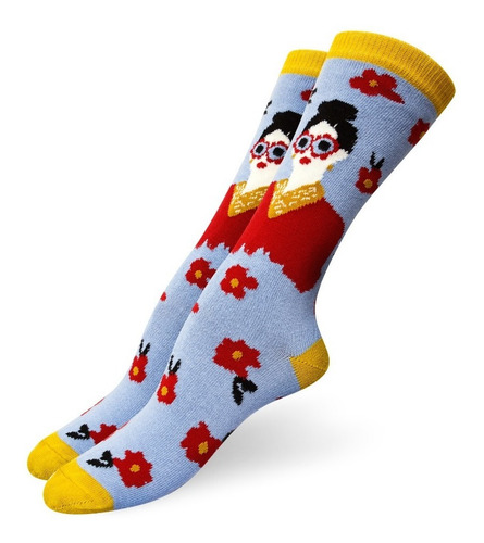Imagen 3 de 9 de Pack De 12 Pares Medias Elemento Largas Mujer Estampadas