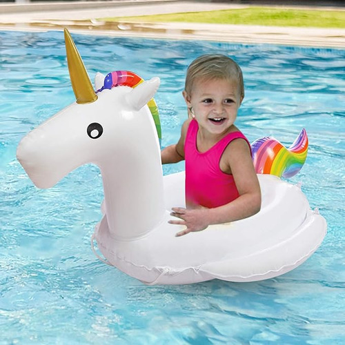 Unicornio Salvavidas Infantil 70cm Alberca Inflable Con Asas