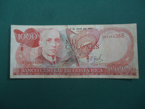 Billete De Costa Rica 1000 Colones Año 2003