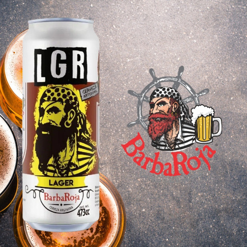Imagen 4 de 10 de Cerveza Barba Roja Lager Pack X 12 Latas 473ml.