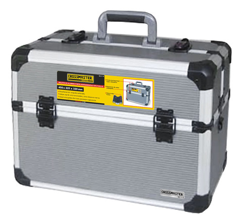 Caja Porta Herramientas Aluminio Fuelle Crossmaster 9931116 Color Gris