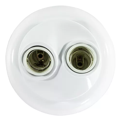 Portalampara Base Doble E27 Para Led Techo Pared Zocalo E27