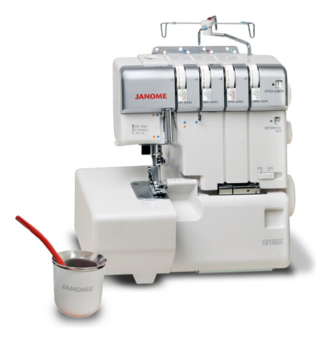 Janome 1210dx Overlock Semi Industrial 2 3 4 Hilos Festón Rulote Puntada Invisible Elastica Fruncidor Gtía 3 Años