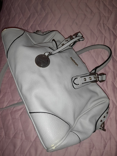 Cartera Tipo Bolso Barbara Bags Usada Gris Liso (Usado)