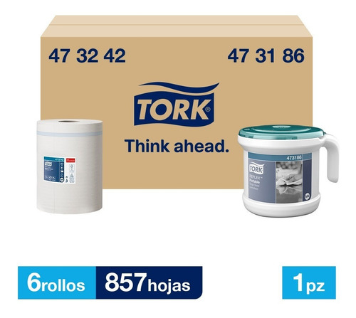 Tork Dispensador + Toalla Reflex 6 Rollos / 857 Hjs