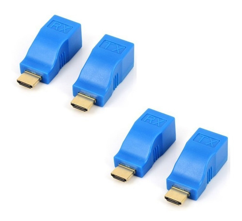 Imagen 1 de 4 de Extensores Por Utp 30 Metros Extender 1080p 4k 2 Pares