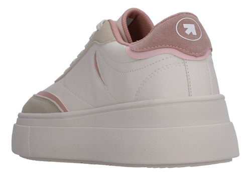 Tenis Dama Berlin Blanco Rosa Casuales