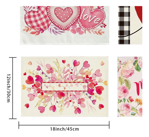 4x Manteles Individuales Para Fiestas, Manteles Para Cena,