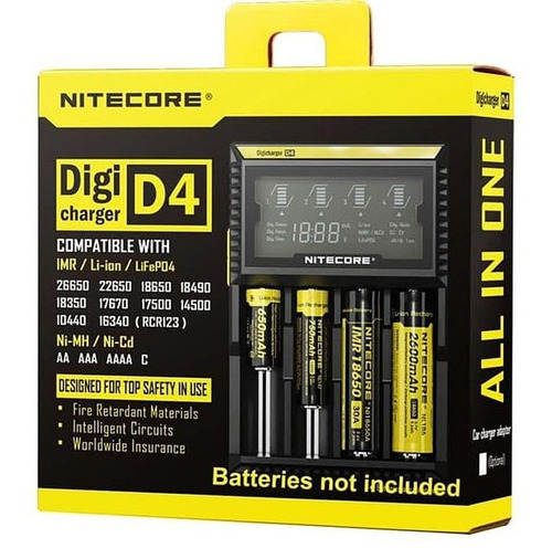 Cargador Nitecore D4 Para 4 Baterías 18650. Escuchó Ofertas 