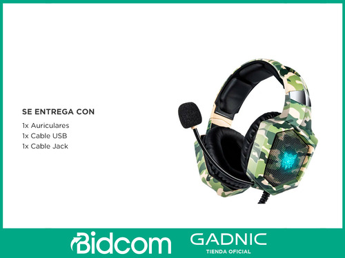 Auriculares Gamer Onikuma Con Micrófono Y Luz Rgb Led Pc