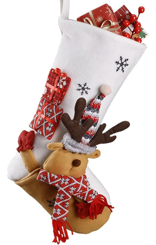 Calcetines Navideños 3d Papá Noel Reno Muñeco De Nieve