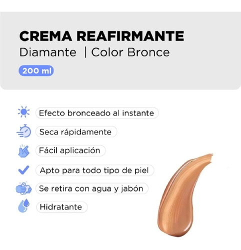 Imagen 2 de 7 de Diamante | Crema Reafirmante Color Bronce