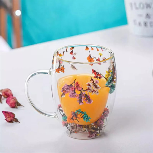 Tazas De Café Con Leche De Vidrio Caseras De Doble Capa