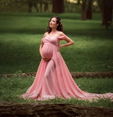 Vestido Blanco De Fiesta Largo De Encaje Para Embarazadas | Cuotas sin  interés