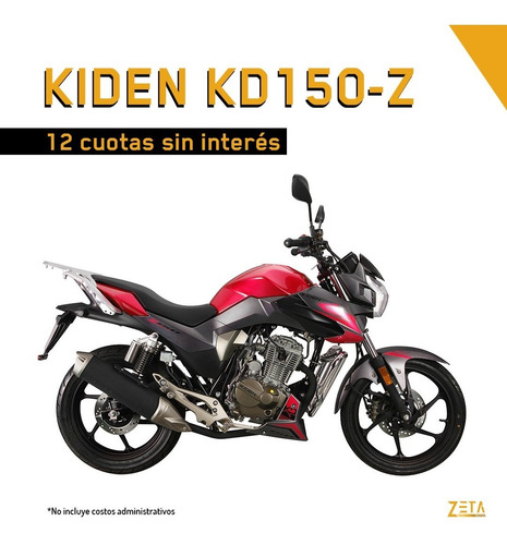 Imagen 3 de 14 de Kiden Kd150-z Moto Naked Deportiva 12 Cuotas S Interés