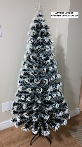 Árvore De Natal Led Fibra Ótica Cristal 150cm Luzes Bivolt | Parcelamento  sem juros