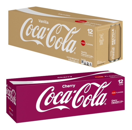 12x Coca-cola Vainilla + 12x Coca Cherry 355ml Importado Usa