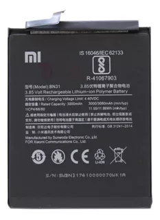 Bateria Xiaomi Redmi Note 5a Bn31