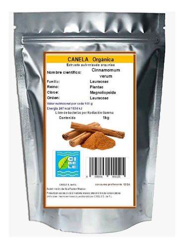Jengibre Curcuma Canela Y P.cayena 4kg En Polvo Org