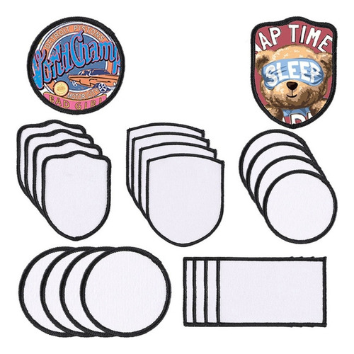 Patches De Sublimação Em Branco, Tecido, Adesivo Térmico, 6