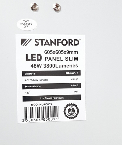 Imagen 5 de 7 de Panel Led 60x60 48w 3800 Lm 6500k Frío Cielo Americano