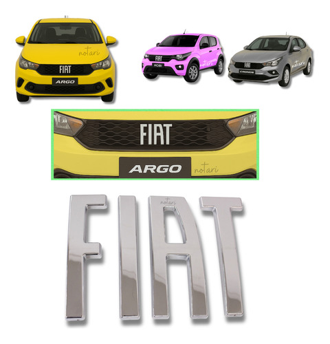 Emblema Grade Fiat Mobi 2021 2022 2023 2024