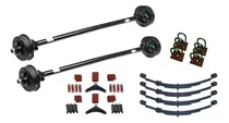Comprar Par De Ejes Remolque Con Freno Muelles Suspension 3500 Kg