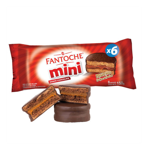 Alfajor Mini Chocolate Fantoche 6u X 150g - Cotillón Waf