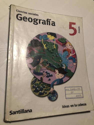 Libro Geografía 5 - Ciencias Sociales - Blanco - Santillana